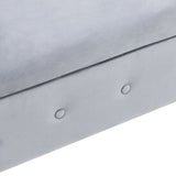 Grey Chaise Lounge Indoor Velvet Lounge Chair for Bedroom with Storage & Pillow Modern Upholstered Rolled Arm Chase Lounge - V.I.P Digital Presence