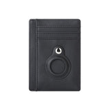 AirTag multi-card slot Apple tracker anti-lost protective cover card bag anti-theft brush Crazy Horse PU leather RFID bag - V.I.P Digital Presence