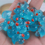 Resin luminous cartoon three-dimensional cute cartoon duck DIY car ornament keychain micro landscape hair clip decoration - V.I.P Digital Presence