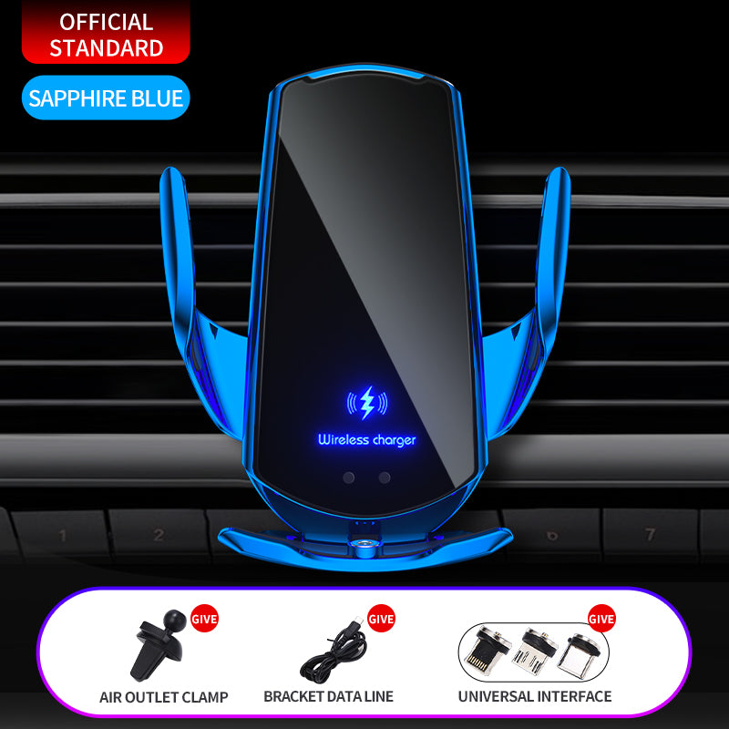 Q3 car wireless charging mobile phone holder 15W induction opening and closing car navigation stand supplies - V.I.P Digital Presence