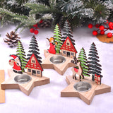Christmas Decoration New Product Christmas Wooden Candle Stand Desktop Decoration Christmas Daily Necessities - V.I.P Digital Presence