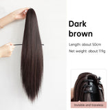 Grab clip ponytail wig female straight hair ponytail mini small grab clip ponytail long straight hair chemical fiber wig high ponytail - V.I.P Digital Presence
