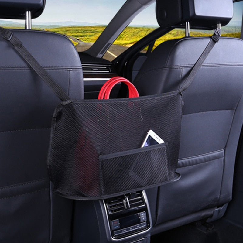 Car Net Pocket Handbag Holder Universal Multifunction Car Organizer Seat Gap Storage Mesh Pocket Interior Accessories - V.I.P Digital Presence