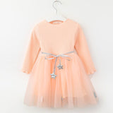 Bear Leader Girls Dress Pentagram Princess Dress Brand Girls Clothes Children Clothing European and American Style Girls Dresses