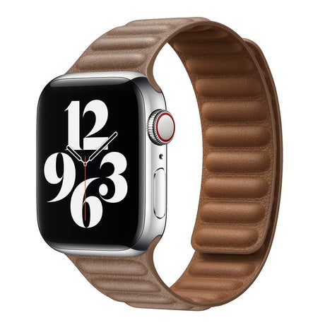 Suitable For iwatch8 Watchband S7 SE 6/5/43 Magnetic Suction New Leather Loopback Chain Apple Watch Wristband - V.I.P Digital Presence