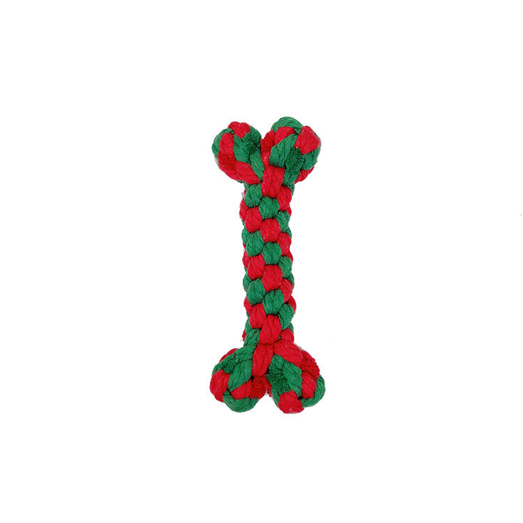Christmas pet toy gift set dog teeth grinding bite resistant cotton rope hand woven - V.I.P Digital Presence