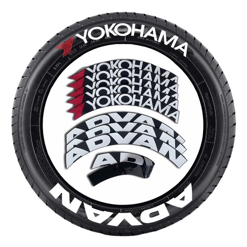 [One-piece set] Tire letter sticker one-piece set One-piece set Suitable for 4 tires No accessories included - V.I.P Digital Presence