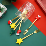 Christmas gift tableware stainless steel coffee spoon dessert spoon fork set - V.I.P Digital Presence