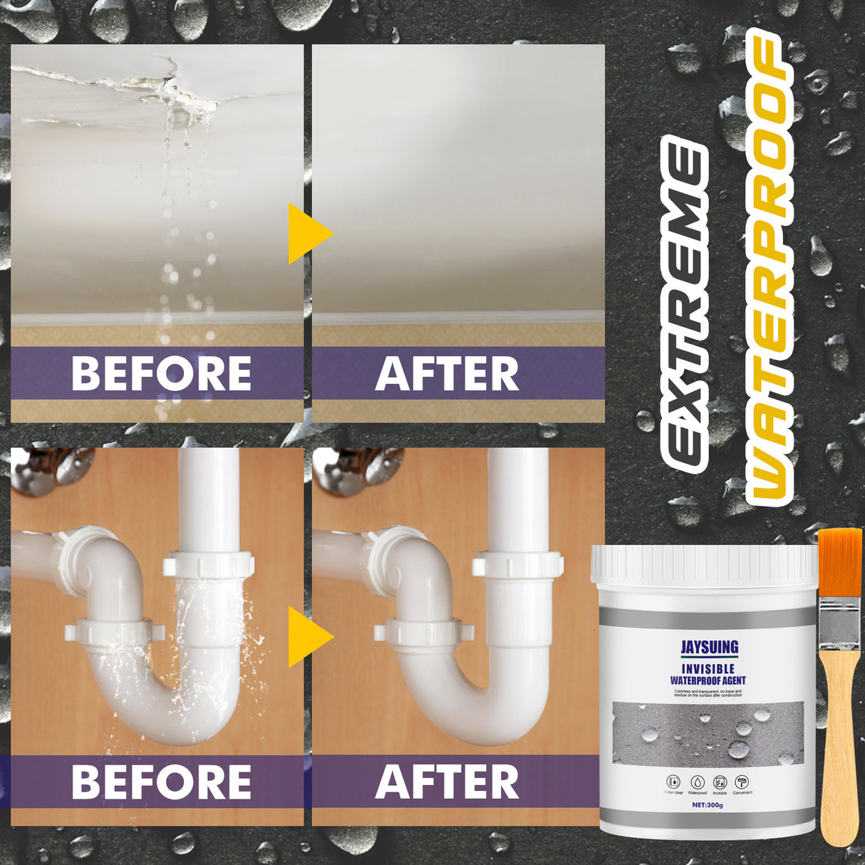 Jaysuing Bathroom Waterproofing Agent Anti-Leakage Water Plugging And Repairing The Outer Wall Of The Kitchen Without Smashing Bricks To Repair Leakage Sealing Paint - V.I.P Digital Presence