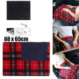 Manta calefactora eléctrica portátil con USB para coche, oficina, invierno, hogar, bebé, poliéster, 88 x 65 cm