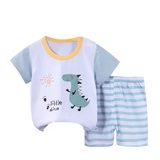 T-shirt+Shorts 2-Piece Clothing Set Pajamas Summer Kids Baby Boys Girls Cotton Casual Tracksuit Cartoon Dinosaur Clothes Suit - V.I.P Digital Presence