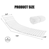 2PCS Set Outdoor Lounge Chair Cushion Replacement Patio Funiture Seat Cushion Chaise Lounge Cushion-GREY - V.I.P Digital Presence