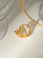 18K Gold-Plated Stainless Steel Irregular Open Ring - V.I.P Digital Presence