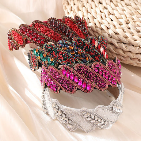 Fashionable Mizhu Water Diamond Baroque Hair Hoop - V.I.P Digital Presence