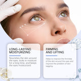 Crema para ojos con mantequilla de café y pasto que nutre, suaviza, reafirma y absorbe suavemente la piel de los ojos.