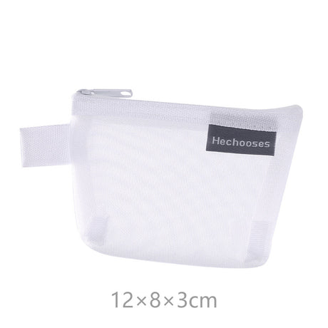 Simple three-dimensional triangle mesh coin key earphone storage bag transparent storage bag - V.I.P Digital Presence