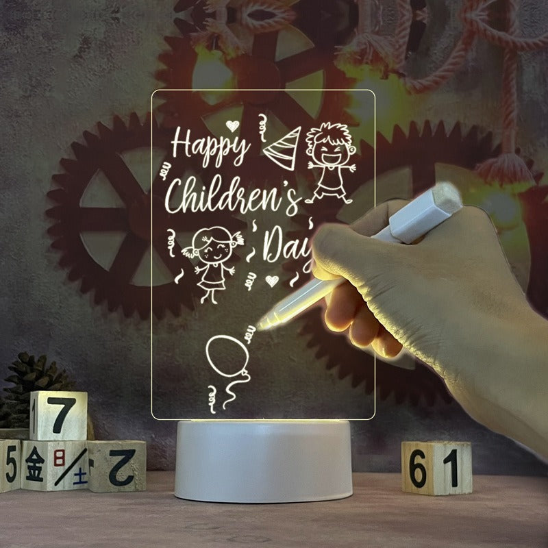 Take Down Notes And Light Up Your Space Transparent Luminous Acrylic Noteboard - V.I.P Digital Presence