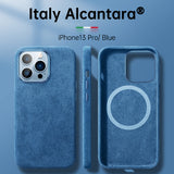 Italian Alcantara Case for iPhone 15 Pro Max Business Leather Phone Back Cover for iPhone 13 Pro Max Magnets - V.I.P Digital Presence