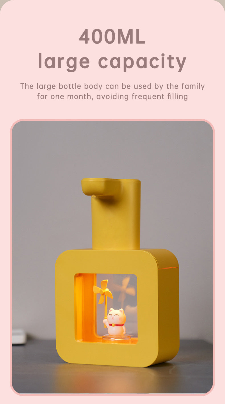 Cute Cat Rechargeable Touchless Automatic Soap Dispenser 400ml Kids foam Soap Dispenser with Night Light - V.I.P Digital Presence