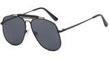 Metal Frame Pilot Sunglasses For Women Double Bridge Champagne Sun Glasses Woman Luxury Square Clear Oversize Shades - V.I.P Digital Presence