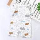 Cotton Newborn Baby Cartoon Short Sleeve Knitted Romper Boy Girl Summer Clothes Bebe Thin Pajamas One Pieces Bodysuit 0-24M - V.I.P Digital Presence