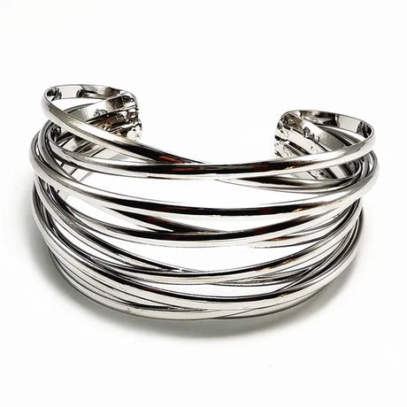 Fashion Alloy Round Chain Charms Cuff Bracelet For Women Female Gold&Silver Color Bracelets Jewelry - V.I.P Digital Presence