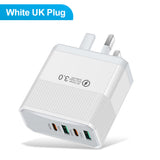 4-in-1 2USB+2PD mobile charger, tablet plug, super fast charging multi port plug