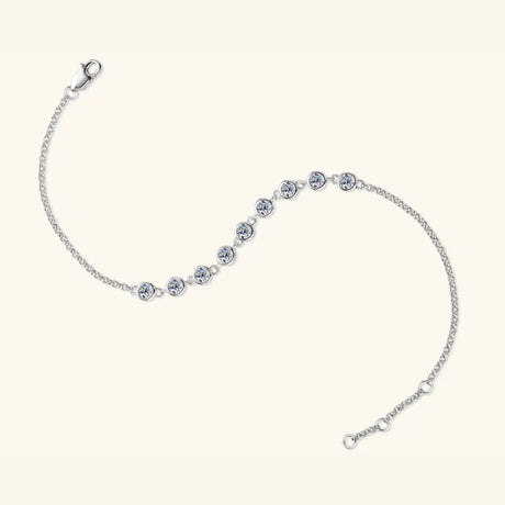 Inlaid Moissanite 925 Sterling Silver Bracelet - V.I.P Digital Presence