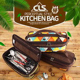 Outdoor Camping Cookware Storage Bag Camping Barbecue Tableware Storage Bag Self-Driving Travel Cosmetic Bag Portable Wash Bag