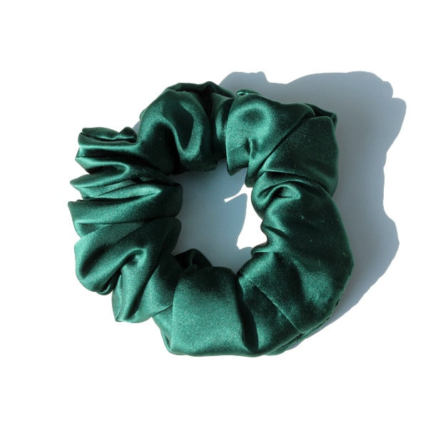 Pure Silk Large Scrunchies Ropes Hair Bands Ties Elastics Ponytail Holders for Women Girls Hair Accessories 19 Momme 3.5CM - V.I.P Digital Presence
