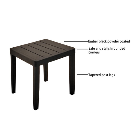 3PC Outdoor Aluminum Patio Furniture Chaise Lounge Set 2 Chaise & 1 End Table - V.I.P Digital Presence
