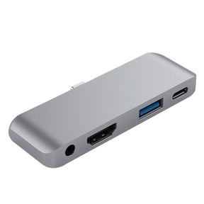 Suitable for iPad Pro Hub USB-C to HDMI+3.5+USB+PD Hub Type-C docking station - V.I.P Digital Presence