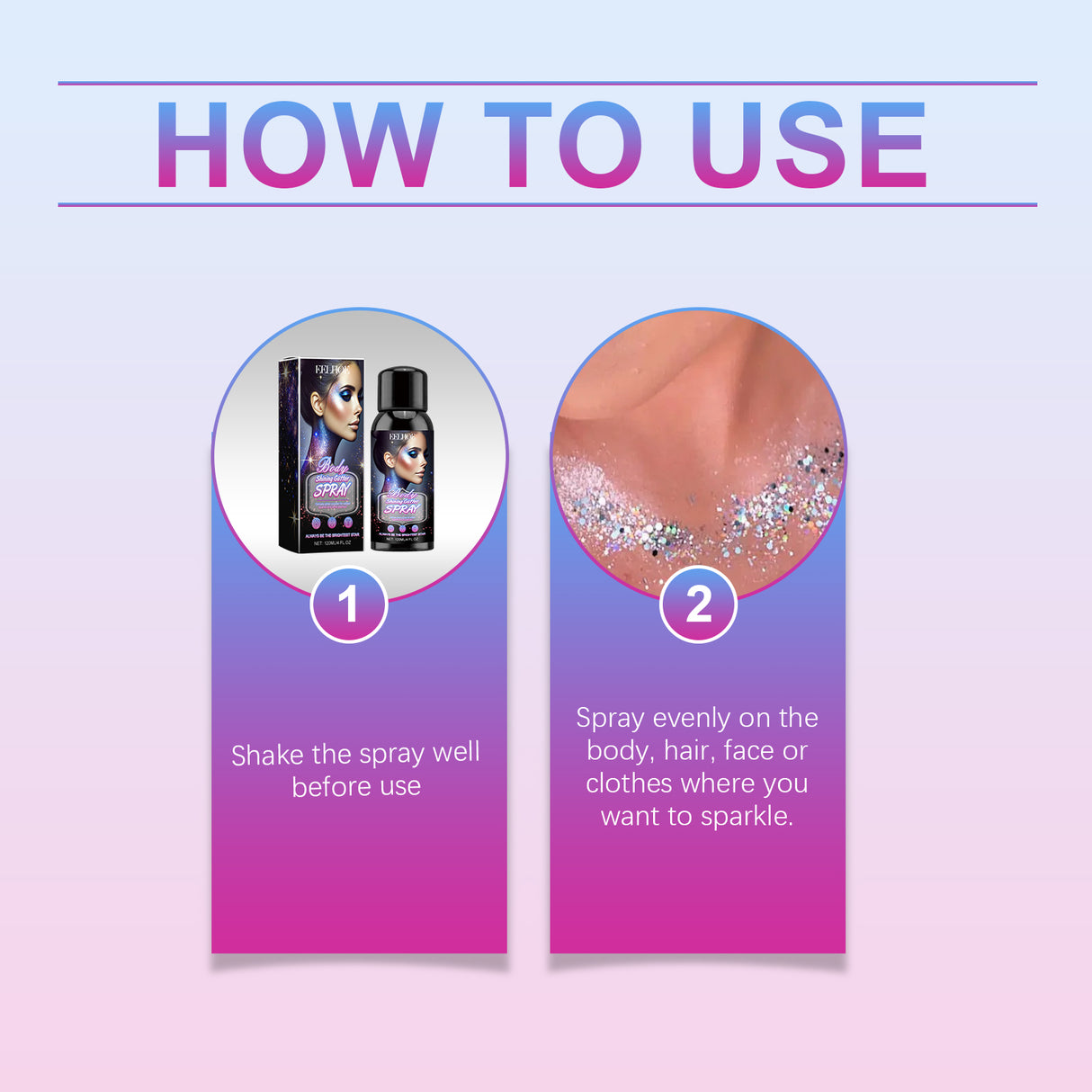 Brightening Glitter Spray, Glitter Highlight Spray Natural Stereo Long-Lasting Brightening Glitter - V.I.P Digital Presence