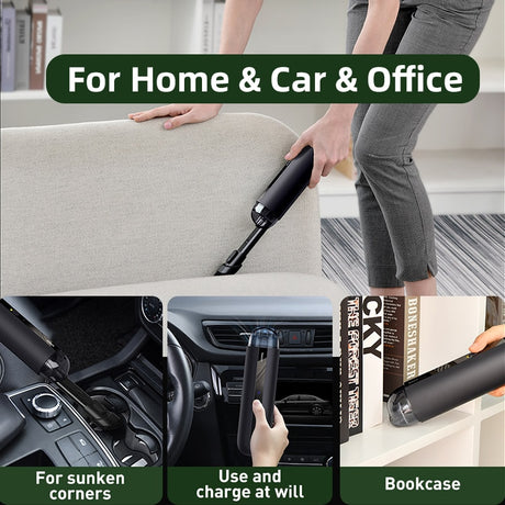 Baseus A2 Car Vacuum Cleaner Mini Handheld Auto Vacuum Cleaner with 5000Pa Powerful Suction For Home & Car & Office - V.I.P Digital Presence