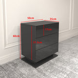 Nightstand with 3 Storage Drawers,Led Lights, End Table for Bedroom Furniture - V.I.P Digital Presence