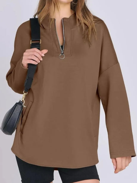 Quarter Zip Long Sleeve Hoodie - V.I.P Digital Presence