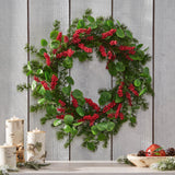 25.5" LEAVES/BERRY WREATH - V.I.P Digital Presence