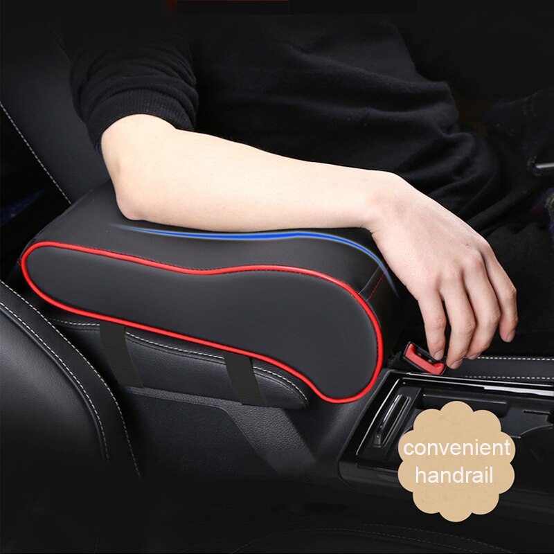 Leather Car Central Armrest Pad Black Auto Center Console Arm Rest Seat Box Mat Cushion Pillow Cover Vehicle Protective Styling - V.I.P Digital Presence
