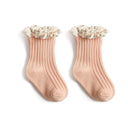 New Girls Socks Combed Cotton Korean Style Baby Socks Chiffon Floral Princess Lace Mid Tube Socks - V.I.P Digital Presence