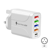 4USB+Type-C mobile phone charger PD18W 5-in-1 charging head 48W charger PD interface charger - V.I.P Digital Presence