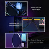 SF-666R condenser microphone RGB seven color luminous microphone with shock mount USB computer game - V.I.P Digital Presence