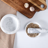 Marble exquisite thickened manual household kitchen spice grinding and crushing stone mortar garlic puree pestle - V.I.P Digital Presence