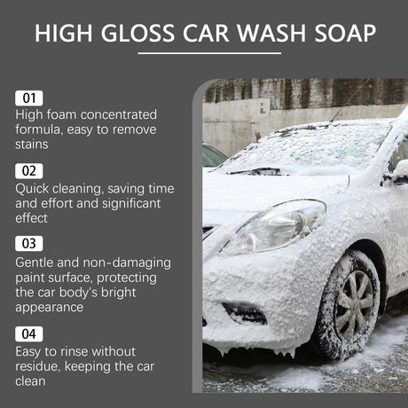 Foam Car Wash Liquid, Car Cleaning Mild Decontamination Foam Dust Refurbished Bright Cleaner - V.I.P Digital Presence