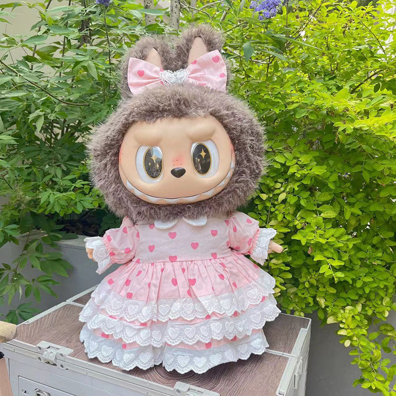 Clothing with 58cm LABUBU Design ZIMOMO Doll Clothes Rubber LABUBU Plush Toy Clothing Cute