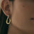 18K Gold-Plated Stainless Steel Contrast Asymmetrical  Earrings - V.I.P Digital Presence