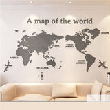 Creative Home Background Wall Stickers Acrylic 3D Wall Stickers Living Room TV Background M70- Map - V.I.P Digital Presence