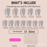 New wearable nail gradient glitter manicure patches almond-shaped nails fake nail patches - V.I.P Digital Presence