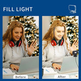 Mini Video Light Conference Live Streaming Kit Webcam Vlog Photography Fill Lamp Selfie Adjustable Portable LED Luz Microphone