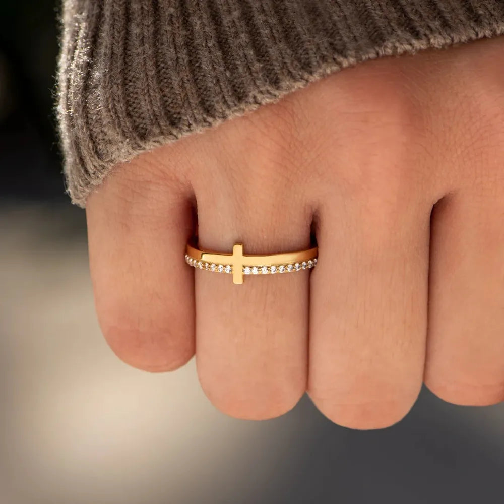 925 Sterling Silver Cross Ring - V.I.P Digital Presence
