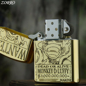 ZORRO Zorro Yellow Cartoon Wanted Brass Kerosene Lighter - V.I.P Digital Presence
